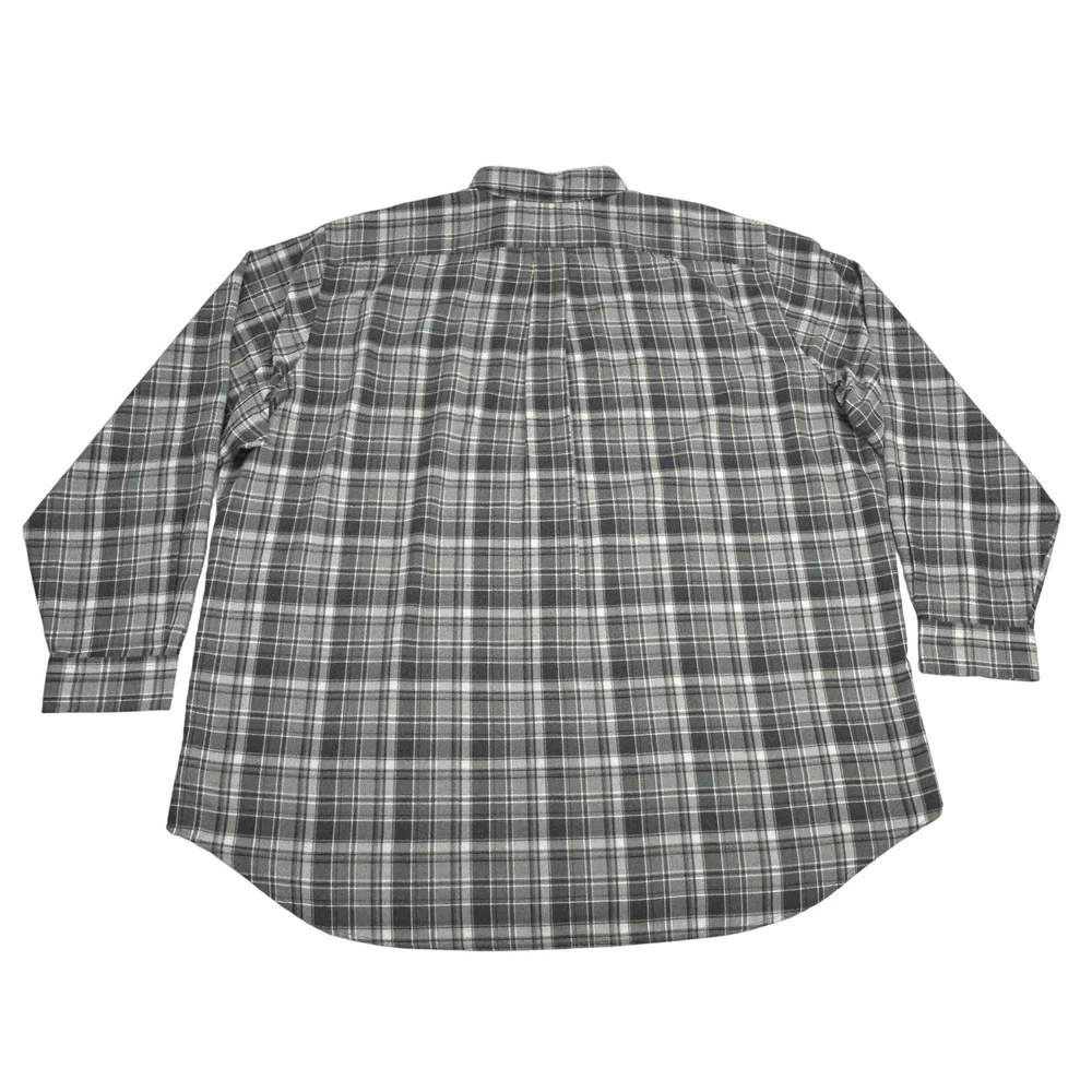 Polo Ralph Lauren Performance Shirt Mens 2XB Gray Plaid Long Sleeve Button Down